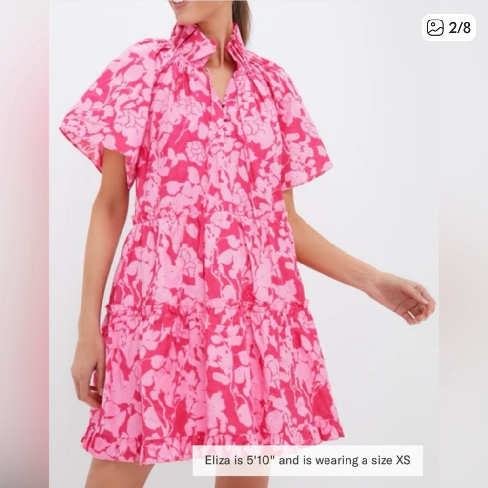 Tuckernuck Pink Floral Tiered Short Dress - Picture 2 of 5